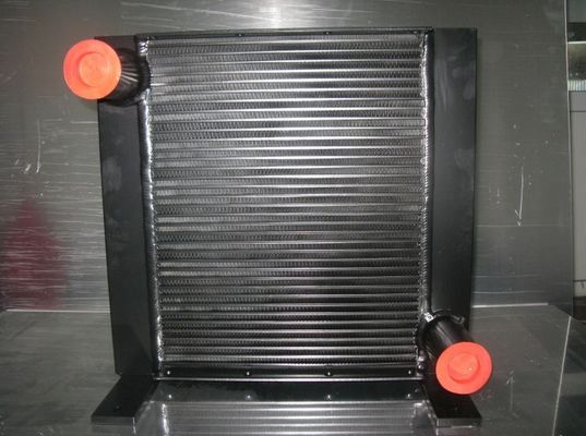 Aletta della banda nera che brasa lo scambiatore di calore dell'olio idraulico per l'escavatore/rullo vibratile