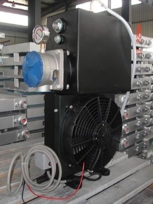 Sistema di raffreddamento su misura dello scambiatore di calore dell'aletta e del piatto con il fan